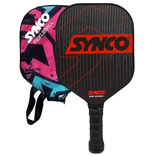 Synco Fiberglass Pickleball Paddle – Lightweight Performance Racket with Honeycomb Core & Comfort Grip